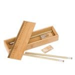 Bamboo Pencil Case Set